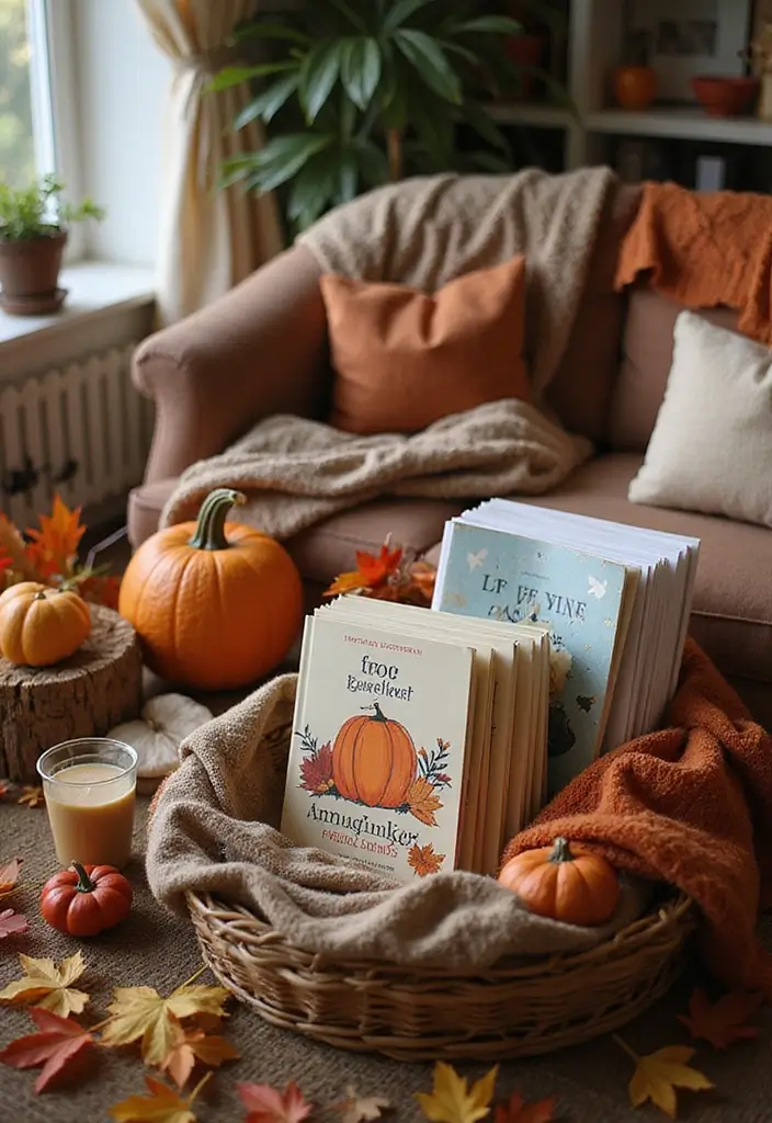 25 Autumn Book and Candle Decor Ideas for Relaxing Nights 32 25 Autumn Book and Candle Decor Ideas for Relaxing Nights - 14. Themed Book Collections