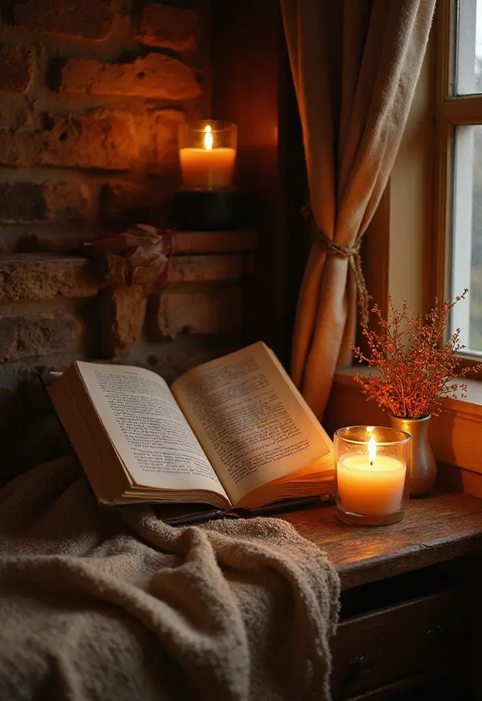 25 Autumn Book and Candle Decor Ideas for Relaxing Nights 35 25 Autumn Book and Candle Decor Ideas for Relaxing Nights - 15. Scented Elements