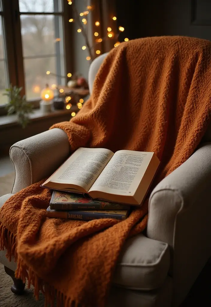 25 Autumn Book and Candle Decor Ideas for Relaxing Nights 82 25 Autumn Book and Candle Decor Ideas for Relaxing Nights - 24. Embracing the Autumn Mood