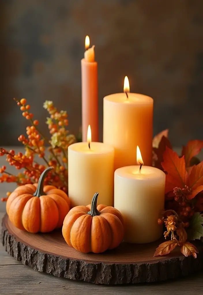 25 Autumn Book and Candle Decor Ideas for Relaxing Nights 5 25 Autumn Book and Candle Decor Ideas for Relaxing Nights - 5. Autumn-Inspired Centerpieces