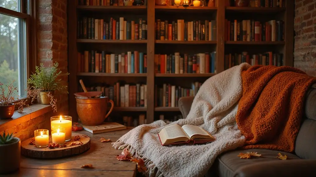 25 Autumn Book and Candle Decor Ideas for Relaxing Nights