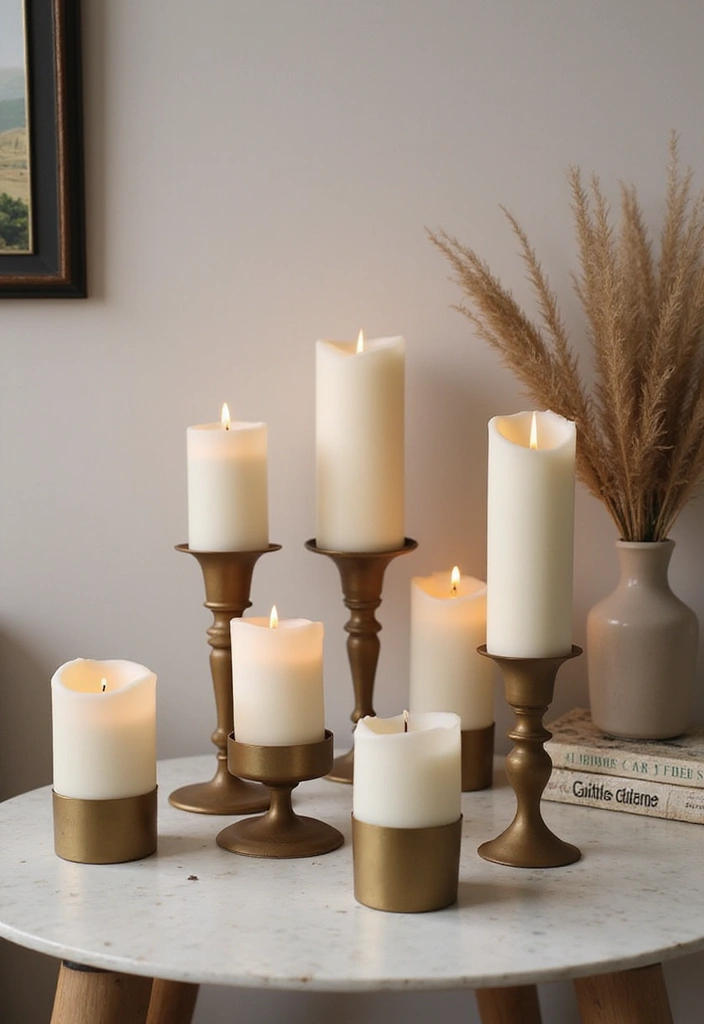 25 Bedroom Decor Ideas with Candles and Lamps for a Cozy Ambiance 15 25 Bedroom Decor Ideas with Candles and Lamps for a Cozy Ambiance - 5. Candle-Holder Displays