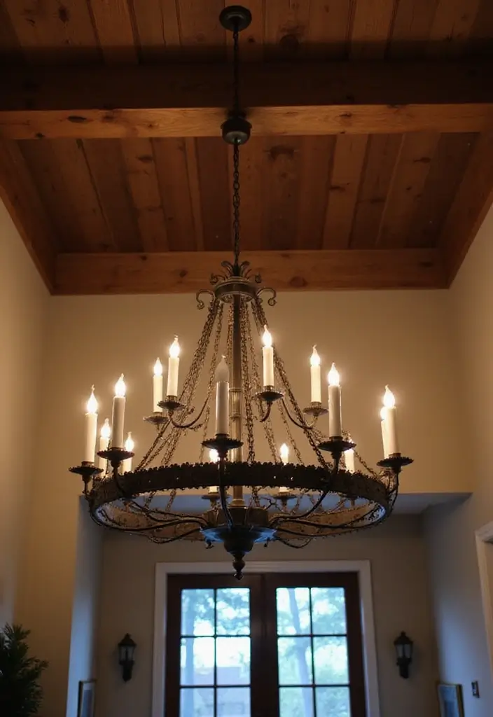25 Candle Chandelier Decor Ideas That Add Elegant Drama 8 25 Candle Chandelier Decor Ideas That Add Elegant Drama - 2. Wrought Iron Elegance