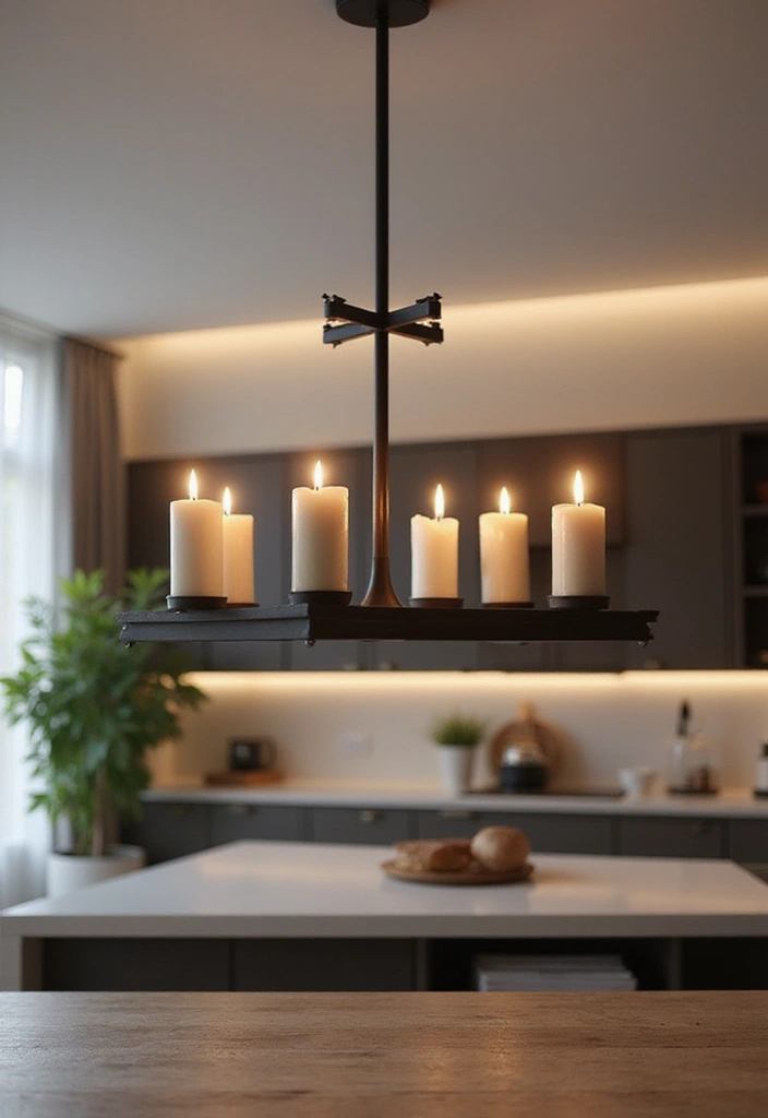 25 Candle Chandelier Decor Ideas That Add Elegant Drama 26 25 Candle Chandelier Decor Ideas That Add Elegant Drama - 6. Modern Minimalist Candle Chandelier