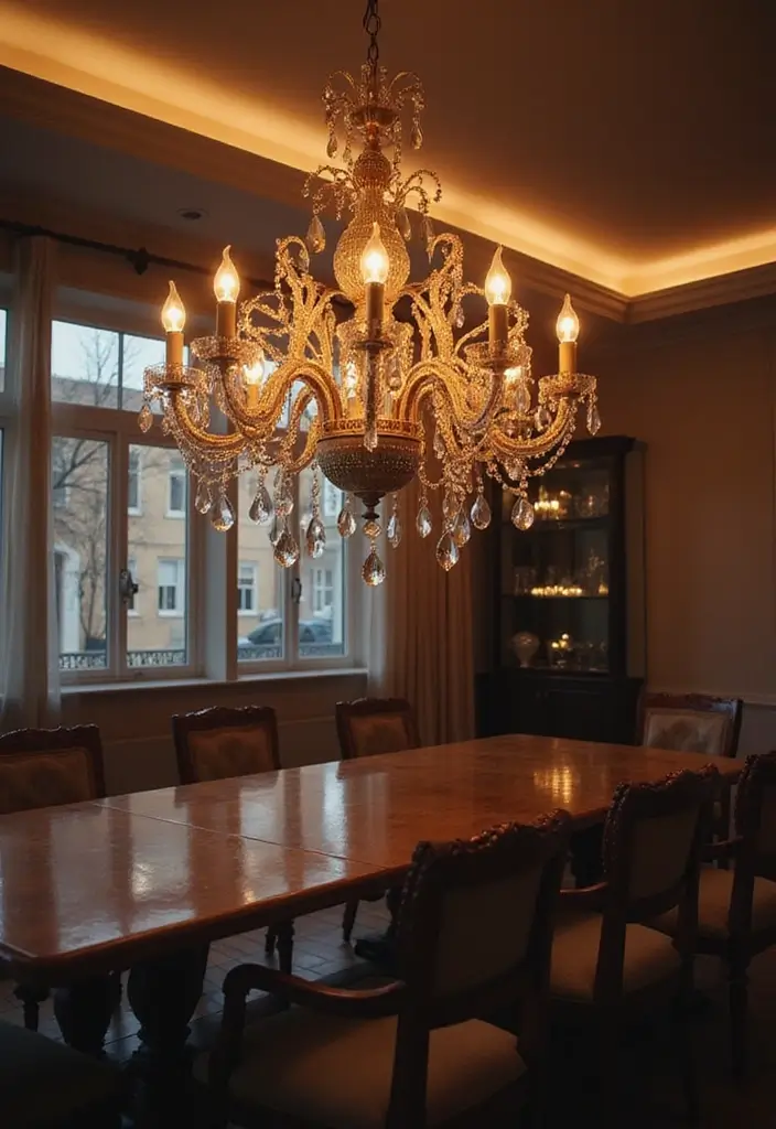 25 Candle Chandelier Decor Ideas That Add Elegant Drama 29 25 Candle Chandelier Decor Ideas That Add Elegant Drama - 7. Chandeliers with Crystal Accents
