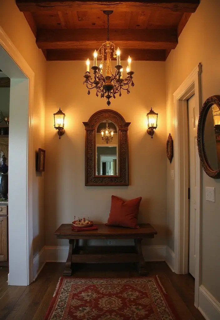 25 Candle Chandelier Decor Ideas That Add Elegant Drama 37 25 Candle Chandelier Decor Ideas That Add Elegant Drama - 9. Entryway Glow