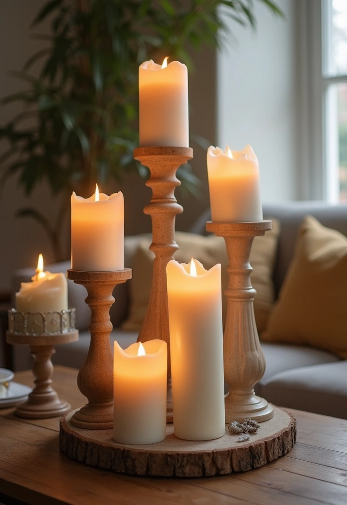 25 Candle Decor Ideas to Make Every Corner Feel Inviting 48 25 Candle Decor Ideas to Make Every Corner Feel Inviting - 12. Elevated Candle Displays