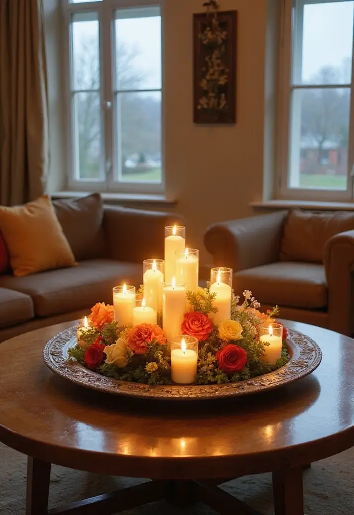 25 Candle Tray Decor Ideas for Organized Living Rooms 46 25 Candle Tray Decor Ideas for Organized Living Rooms - 12. Table Centerpiece Focus