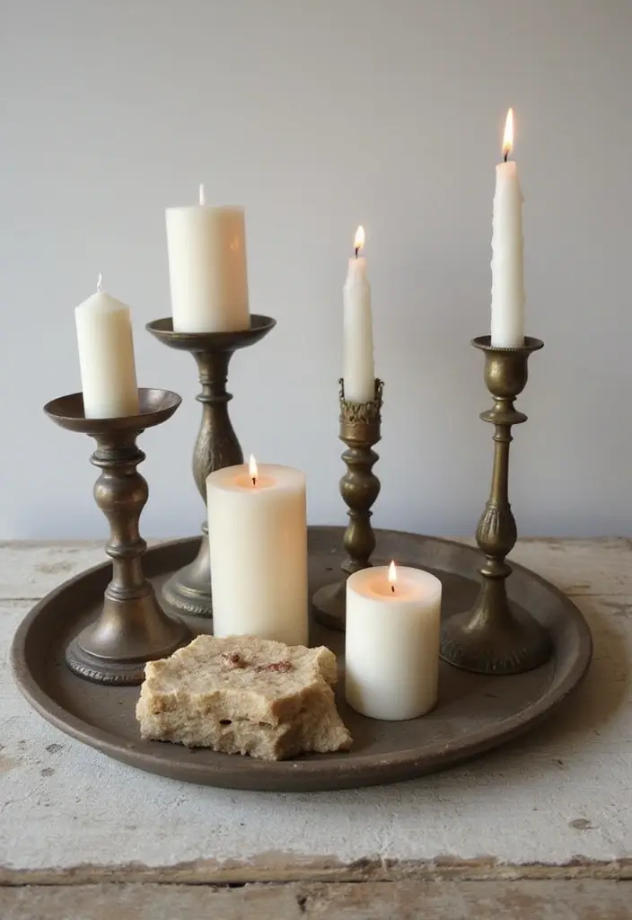 25 Candle Tray Decor Ideas for Organized Living Rooms 47 25 Candle Tray Decor Ideas for Organized Living Rooms - 13. Vintage Finds