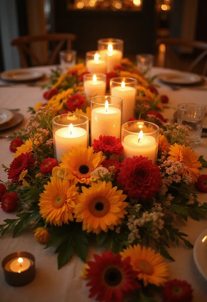 25 Candle and Greenery Table Decor Ideas for Natural Warmth 47 25 Candle and Greenery Table Decor Ideas for Natural Warmth - 15. Elegant Centerpiece with Fresh Flowers