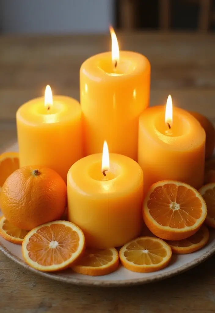 25 Candle and Greenery Table Decor Ideas for Natural Warmth 74 25 Candle and Greenery Table Decor Ideas for Natural Warmth - 24. Citrus and Candle Warmth