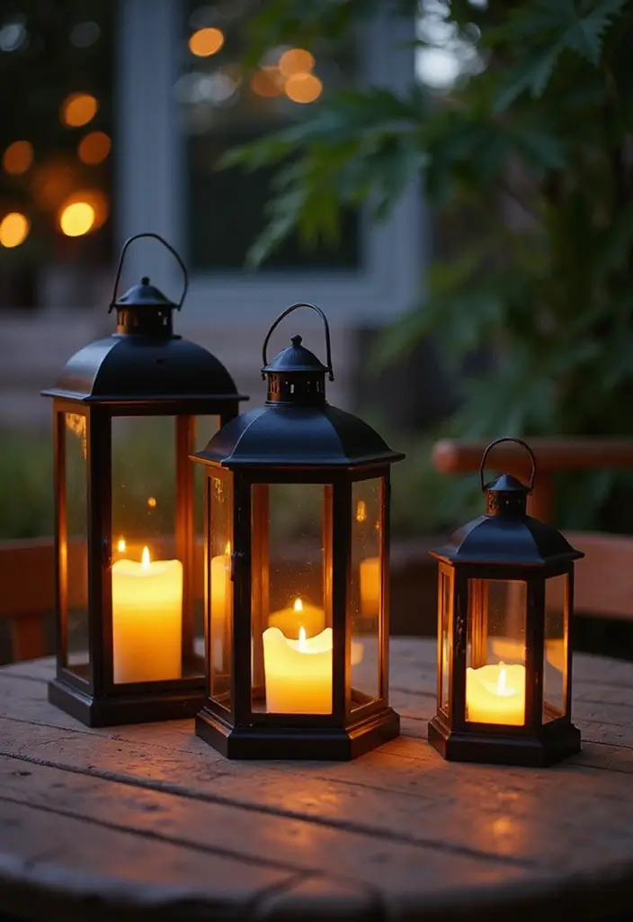 25 Cozy Home Decor Ideas with Candles and Lamps for a Warm Glow 45 25 Cozy Home Decor Ideas with Candles and Lamps for a Warm Glow - 11. Lanterns for Outdoor Spaces