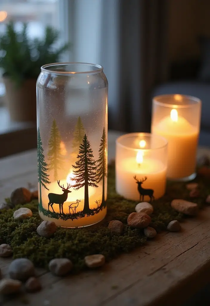 25 Deer Candle Holder Decor Ideas Perfect for Winter Decor 29 25 Deer Candle Holder Decor Ideas Perfect for Winter Decor - 11. Woodland Scene Candle Holders