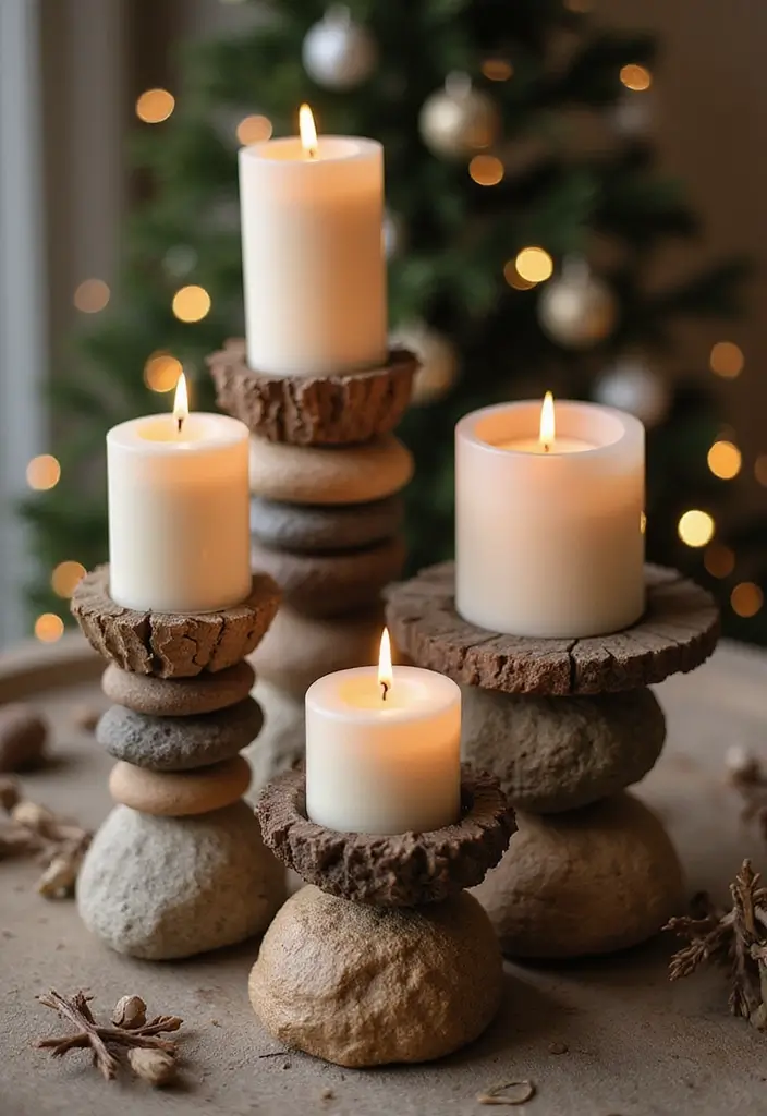 25 Deer Candle Holder Decor Ideas Perfect for Winter Decor 48 25 Deer Candle Holder Decor Ideas Perfect for Winter Decor - 18. Candle Holders with Natural Elements
