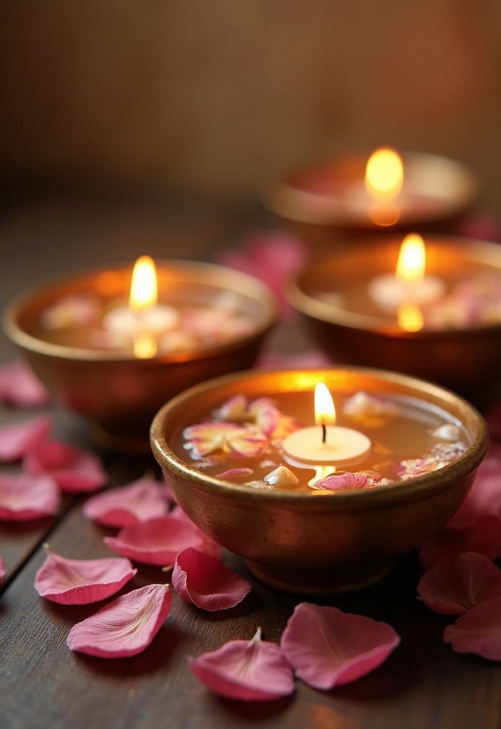 25 Hobby Lobby Candle Decor Ideas You Can Easily Recreate 14 25 Hobby Lobby Candle Decor Ideas You Can Easily Recreate - 8. Floating Candles in Gold Bowls
