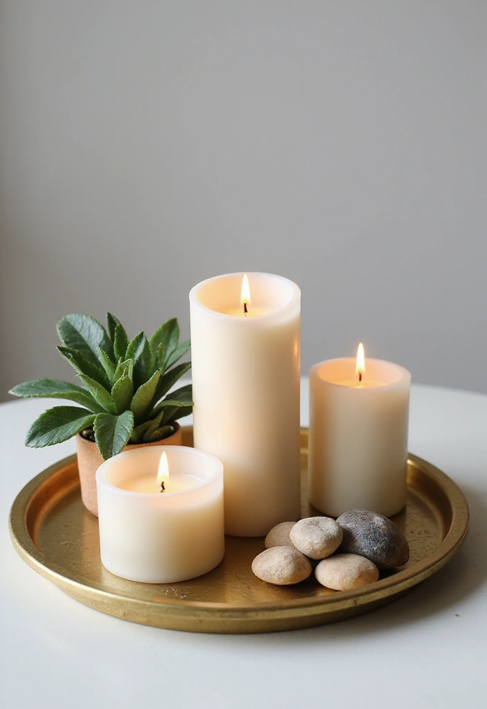 25 Hobby Lobby Candle Decor Ideas You Can Easily Recreate 21 25 Hobby Lobby Candle Decor Ideas You Can Easily Recreate - 9. Gold Tray Candle Arrangements