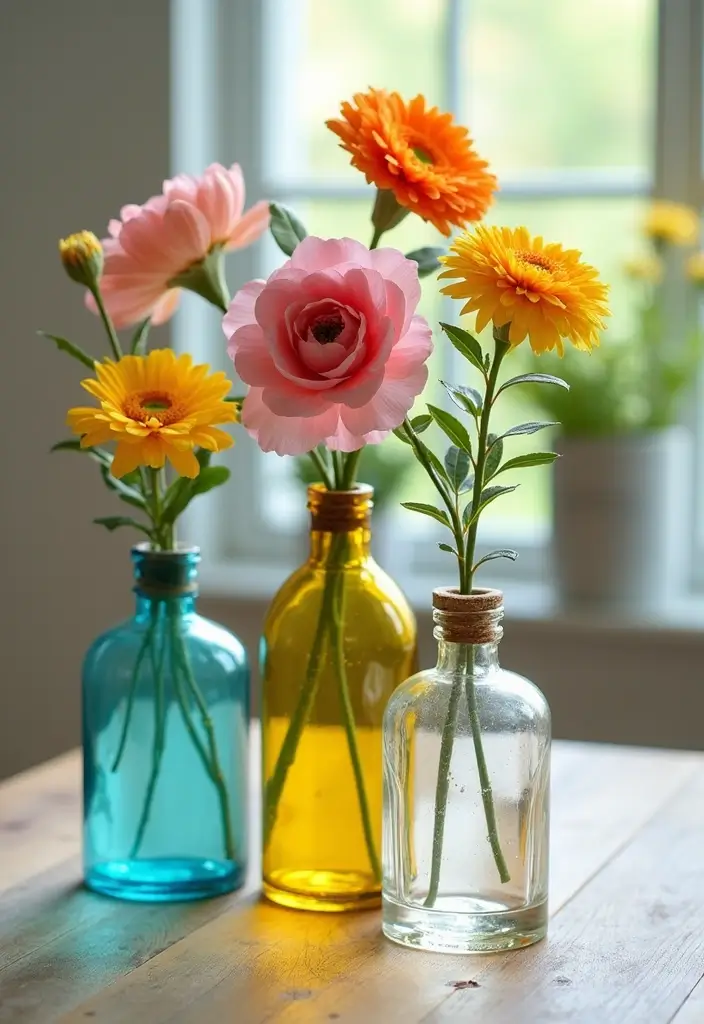 25 Home Inspiration Ideas Using Candles and Fragrance Bottles 47 25 Home Inspiration Ideas Using Candles and Fragrance Bottles - 17. Upcycled Bottle Vases