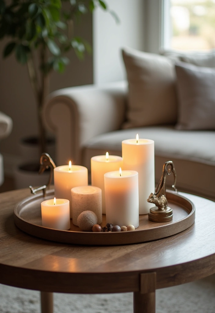 25 Home Inspiration Ideas Using Candles and Fragrance Bottles 61 25 Home Inspiration Ideas Using Candles and Fragrance Bottles - 19. Candle Displays on Trays