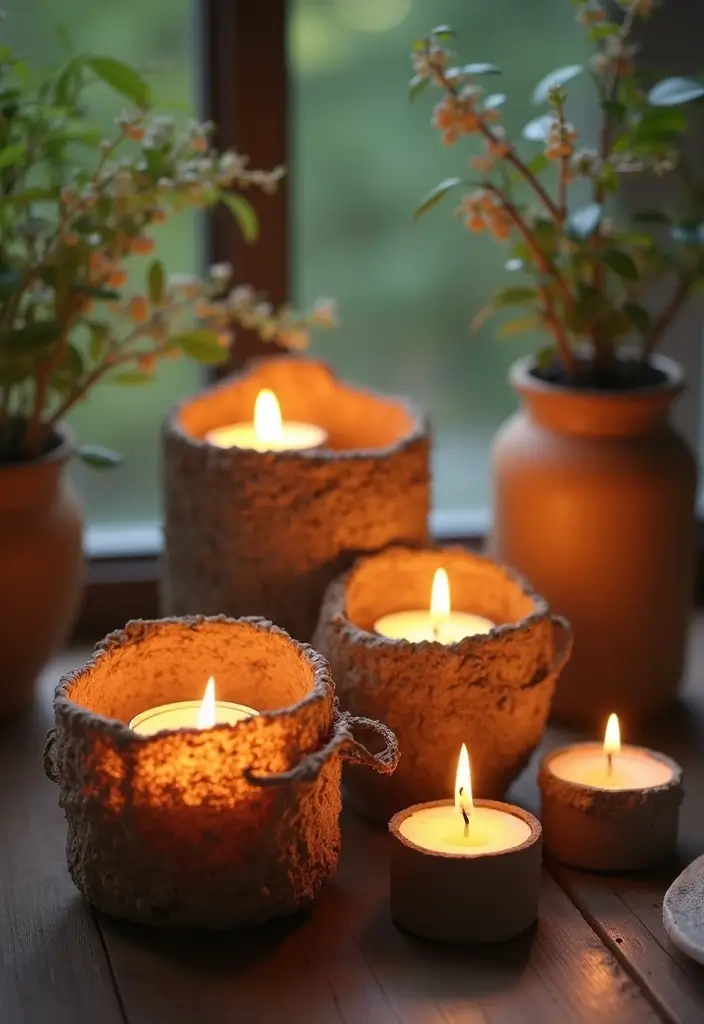 25 Home Inspiration Ideas Using Candles and Fragrance Bottles 2 25 Home Inspiration Ideas Using Candles and Fragrance Bottles - 2. Candles in Upcycled Holders