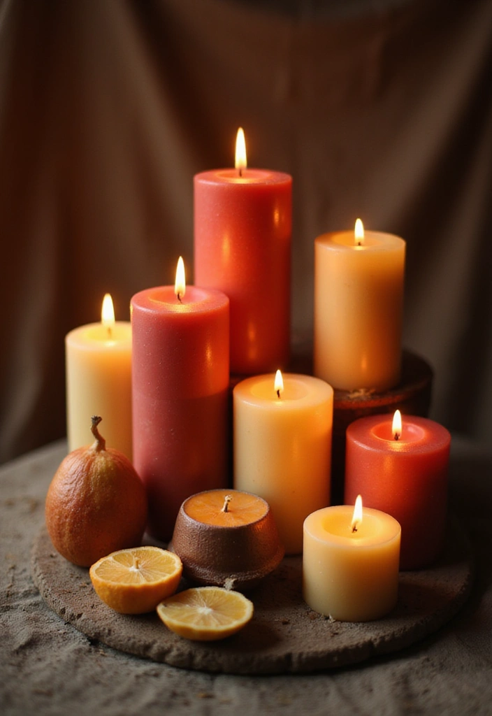 25 Home Inspiration Ideas Using Candles and Fragrance Bottles 8 25 Home Inspiration Ideas Using Candles and Fragrance Bottles - 4. Layered Candle Displays
