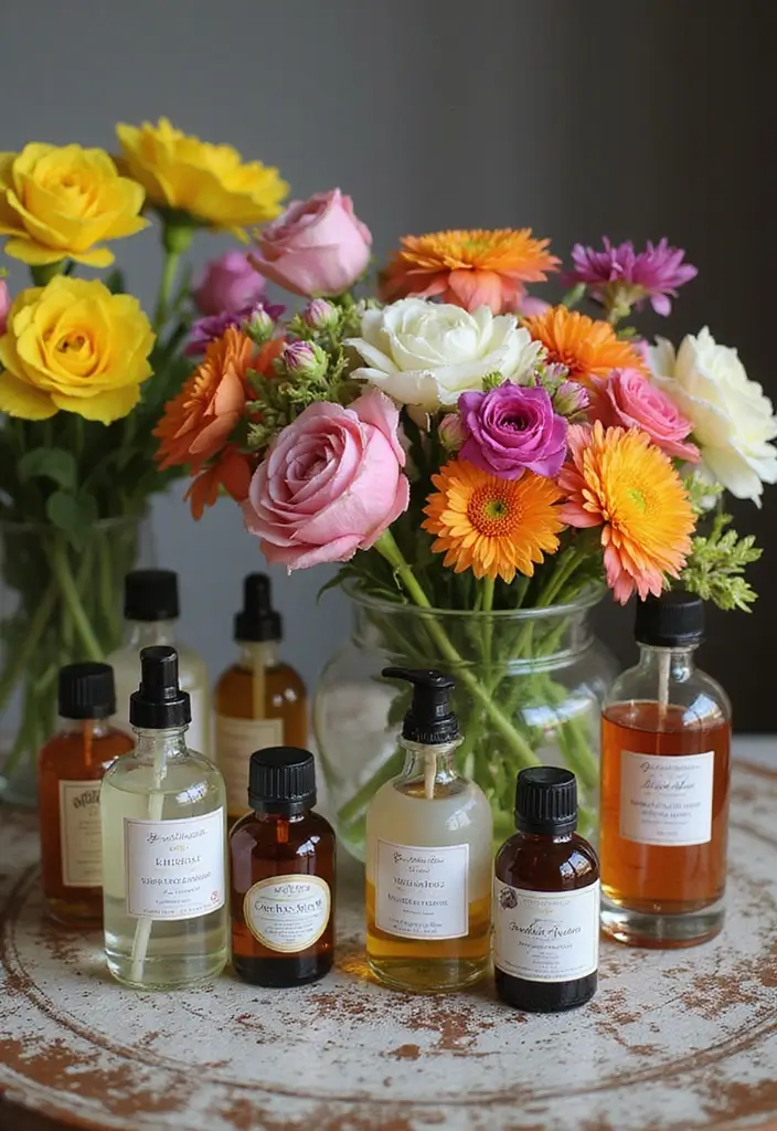 25 Home Inspiration Ideas Using Candles and Fragrance Bottles 13 25 Home Inspiration Ideas Using Candles and Fragrance Bottles - 7. Fragrance Bottle Flora