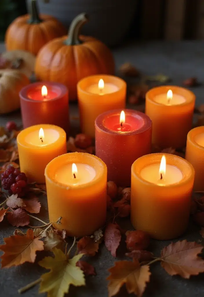 25 Home Inspiration Ideas Using Candles and Fragrance Bottles 16 25 Home Inspiration Ideas Using Candles and Fragrance Bottles - 8. Seasonal Candle Themes