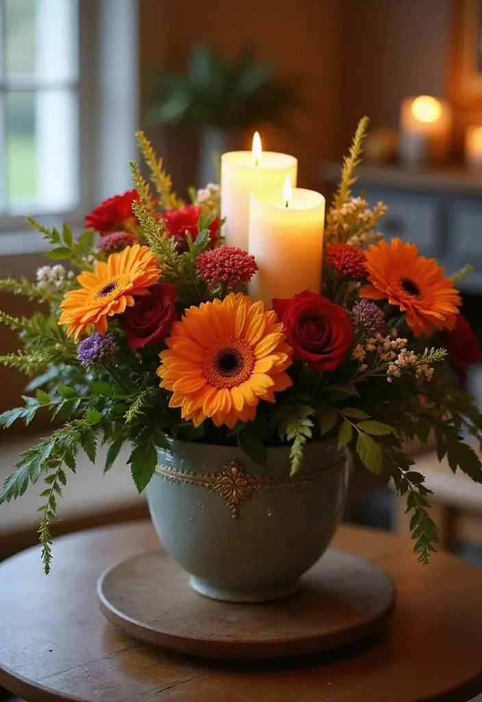 25 Living Room Candle Decor Ideas That Create Cozy Evenings 78 25 Living Room Candle Decor Ideas That Create Cozy Evenings - 16. Candle Bouquets
