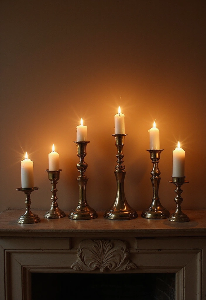25 Living Room Candle Decor Ideas That Create Cozy Evenings 92 25 Living Room Candle Decor Ideas That Create Cozy Evenings - 20. Vintage Candle Holders