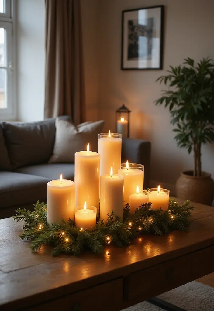 25 Living Room Candle Decor Ideas That Create Cozy Evenings 15 25 Living Room Candle Decor Ideas That Create Cozy Evenings - 3. Tiered Candle Displays