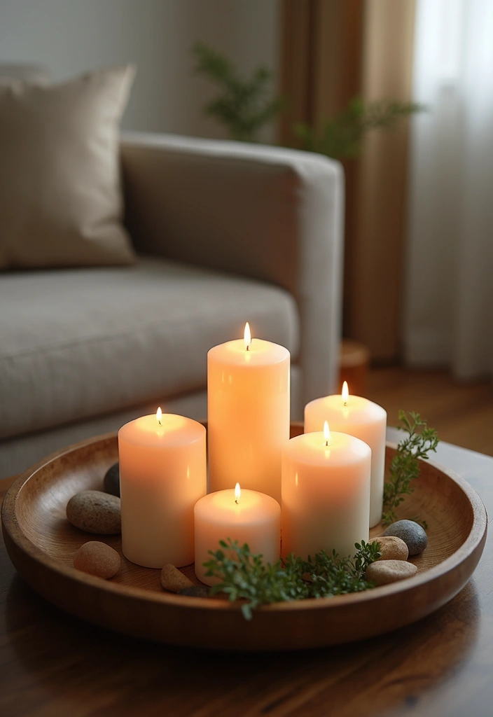 25 Living Room Candle Decor Ideas That Create Cozy Evenings 29 25 Living Room Candle Decor Ideas That Create Cozy Evenings - 5. Decorative Candle Trays
