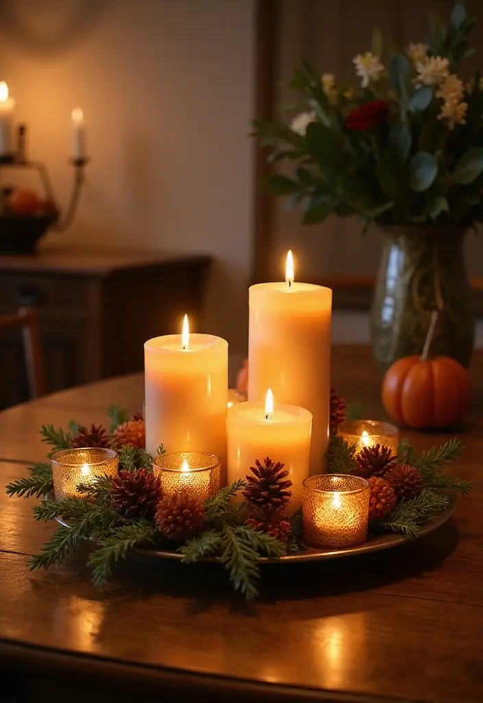 25 Living Room Candle Decor Ideas That Create Cozy Evenings 44 25 Living Room Candle Decor Ideas That Create Cozy Evenings - 8. Candle Centerpieces