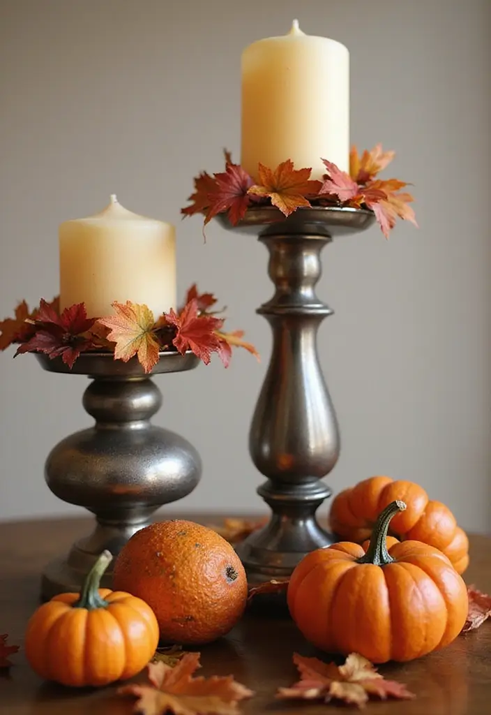 25 Metal Candle Holder Decor Ideas for Industrial Style 70 25 Metal Candle Holder Decor Ideas for Industrial Style - 24. Candle Holders for Seasonal Decor