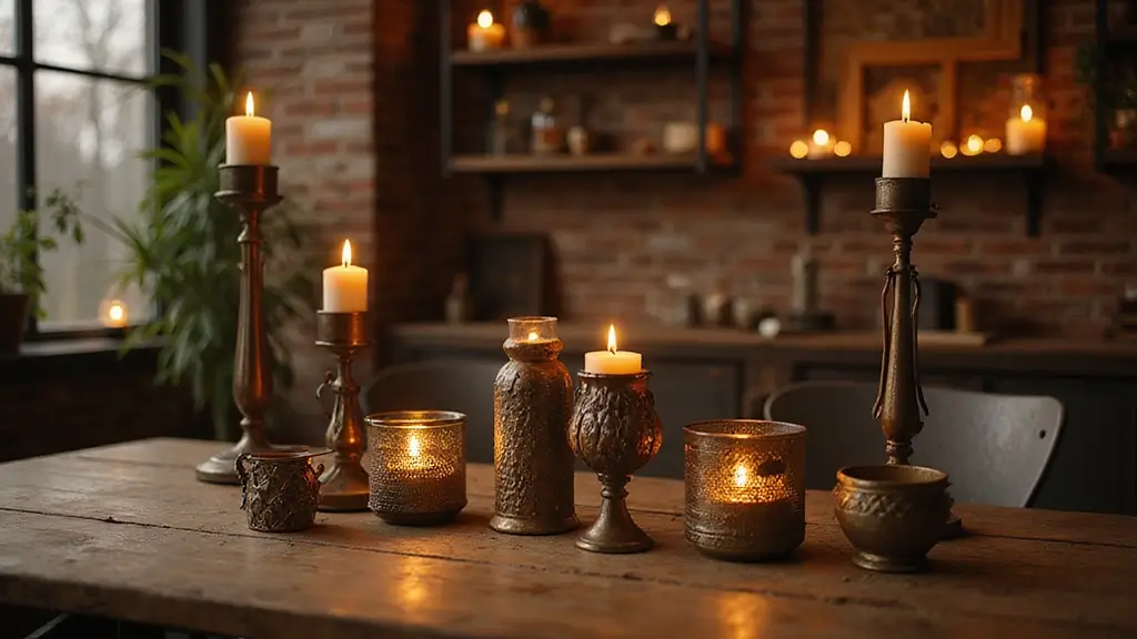 25 Metal Candle Holder Decor Ideas for Industrial Style