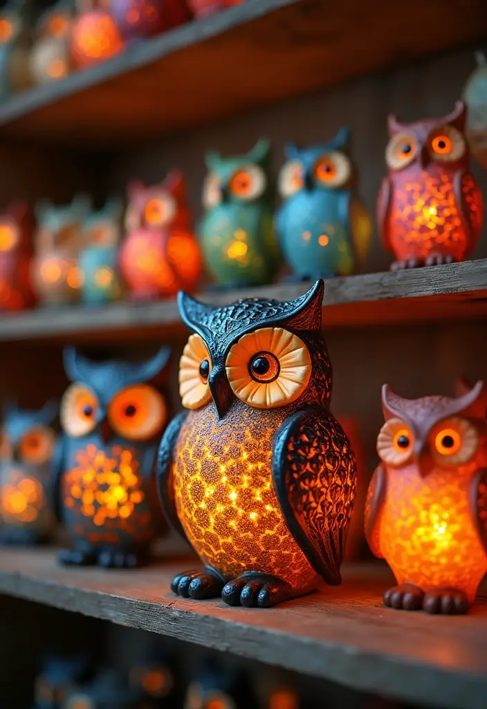 25 Owl Candle Holder Decor Ideas That Add Whimsical Charm 58 25 Owl Candle Holder Decor Ideas That Add Whimsical Charm - 16. Artistic Owl Candle Designs