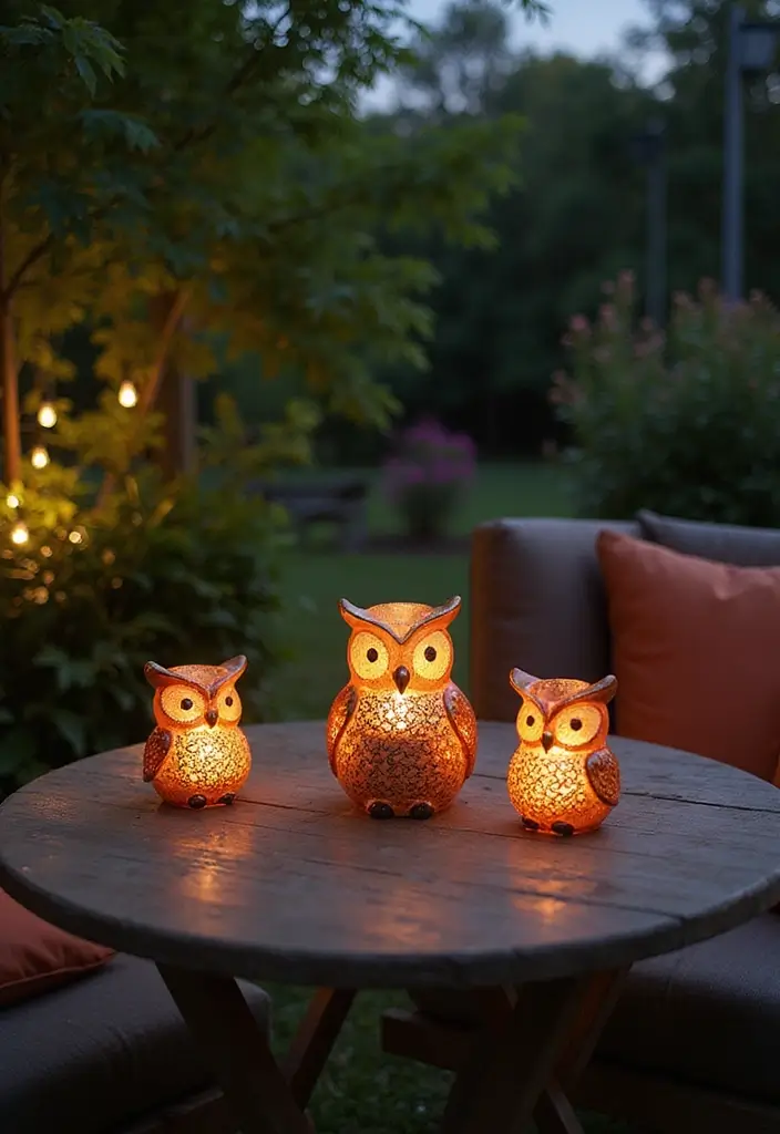 25 Owl Candle Holder Decor Ideas That Add Whimsical Charm 60 25 Owl Candle Holder Decor Ideas That Add Whimsical Charm - 18. Outdoor Owl Candle Holders
