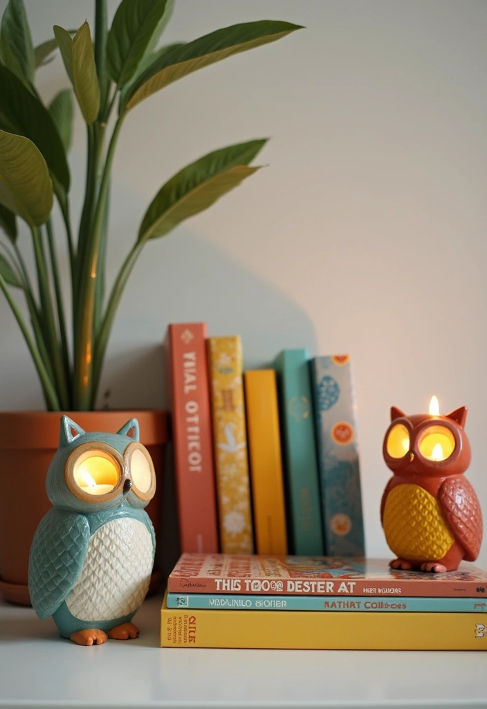 25 Owl Candle Holder Decor Ideas That Add Whimsical Charm 68 25 Owl Candle Holder Decor Ideas That Add Whimsical Charm - 20. Educational Decor for Kids' Spaces