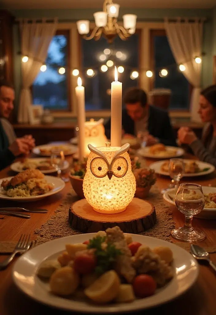 25 Owl Candle Holder Decor Ideas That Add Whimsical Charm 69 25 Owl Candle Holder Decor Ideas That Add Whimsical Charm - 21. Family Gatherings and Celebrations