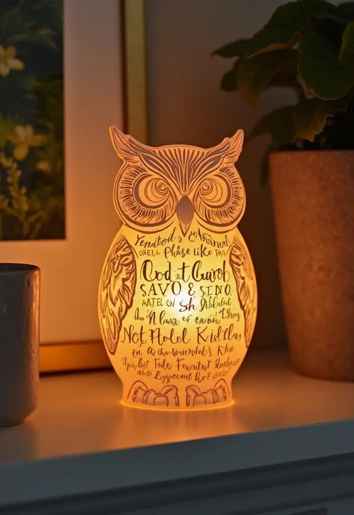 25 Owl Candle Holder Decor Ideas That Add Whimsical Charm 79 25 Owl Candle Holder Decor Ideas That Add Whimsical Charm - 25. Personalized Owl Candle Holders
