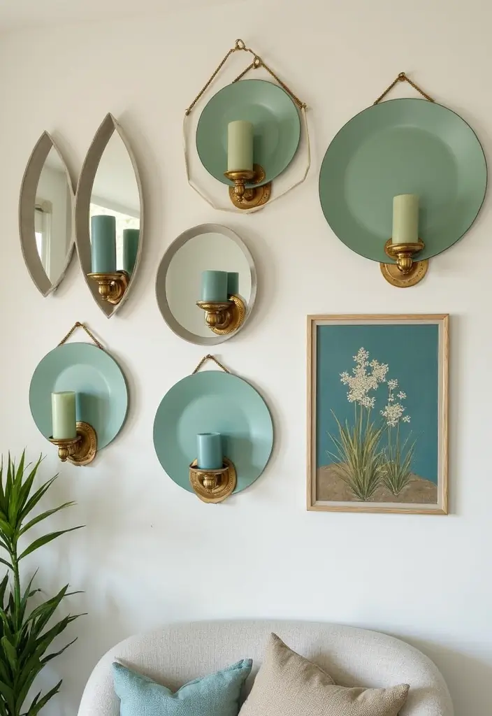 25 Turquoise Candle Holder Decor Ideas That Pop with Color 33 25 Turquoise Candle Holder Decor Ideas That Pop with Color - 15. Creative Wall Sconce Ideas