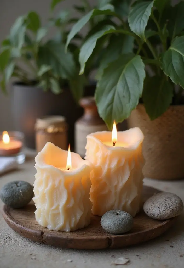 25 Unique Candle Shape Ideas for Eye-Catching Home Decor 8 25 Unique Candle Shape Ideas for Eye-Catching Home Decor - 2. Organic Forms