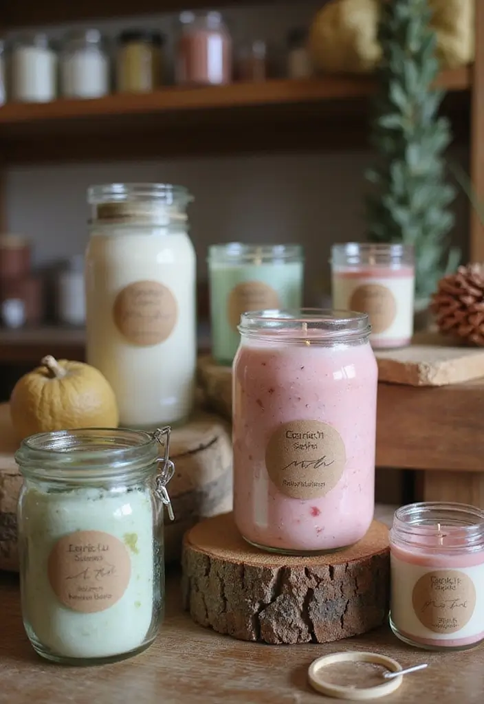 25 Unique Candle Shape Ideas for Eye-Catching Home Decor 145 25 Unique Candle Shape Ideas for Eye-Catching Home Decor - 23. Candle Jars with DIY Elements