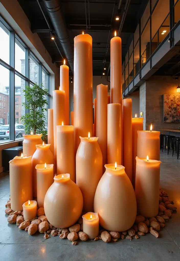 25 Unique Candle Shape Ideas for Eye-Catching Home Decor 152 25 Unique Candle Shape Ideas for Eye-Catching Home Decor - 24. Candle Art Installations