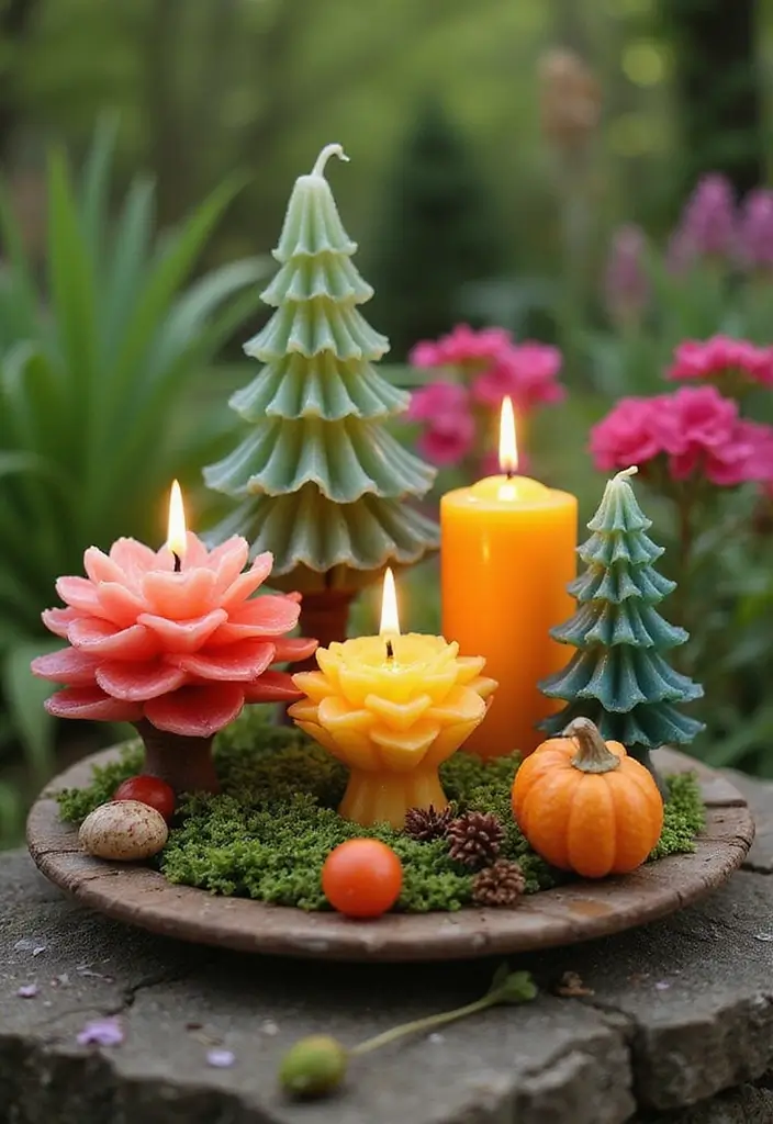 25 Unique Candle Shape Ideas for Eye-Catching Home Decor 14 25 Unique Candle Shape Ideas for Eye-Catching Home Decor - 4. Nature-Inspired Shapes