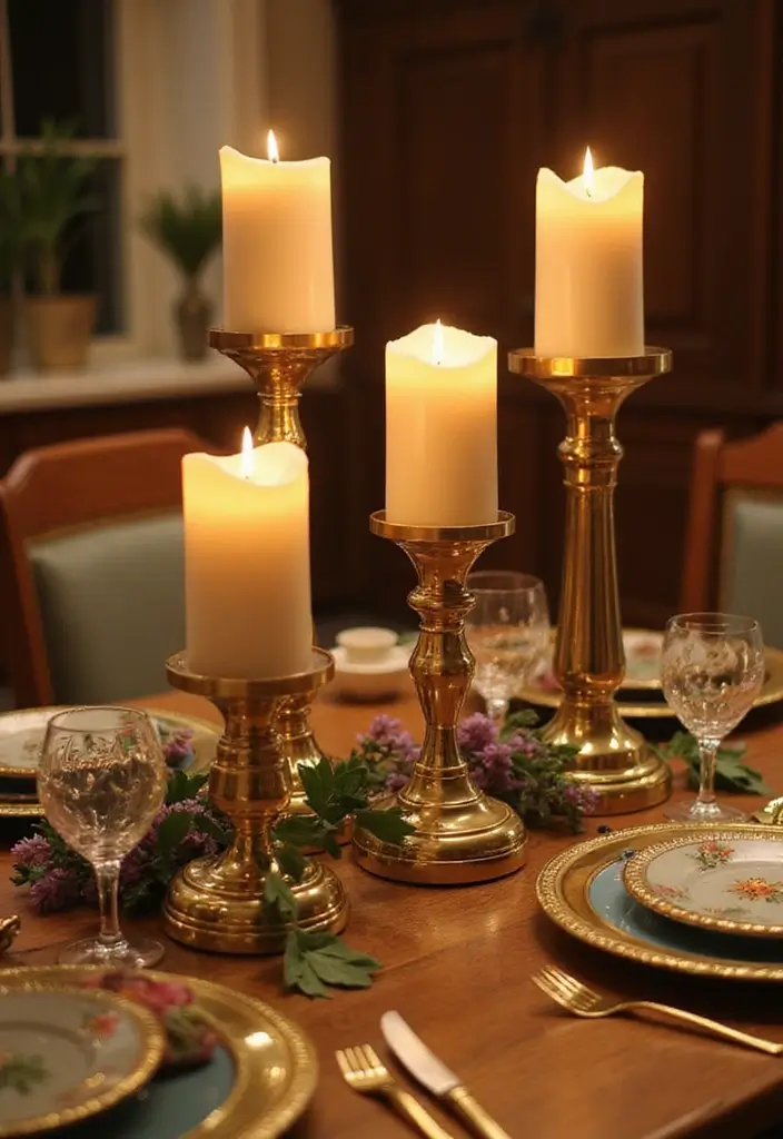 26 Buddha Candle Holder Decor Ideas for Peaceful Interiors 44 26 Buddha Candle Holder Decor Ideas for Peaceful Interiors - 10. Brass Candle Holders with Gemstone Accents