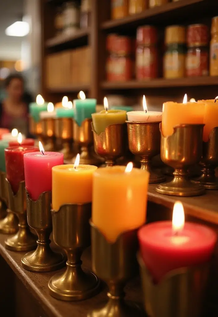 26 Buddha Candle Holder Decor Ideas for Peaceful Interiors 63 26 Buddha Candle Holder Decor Ideas for Peaceful Interiors - 19. Colorful Candle Alternatives