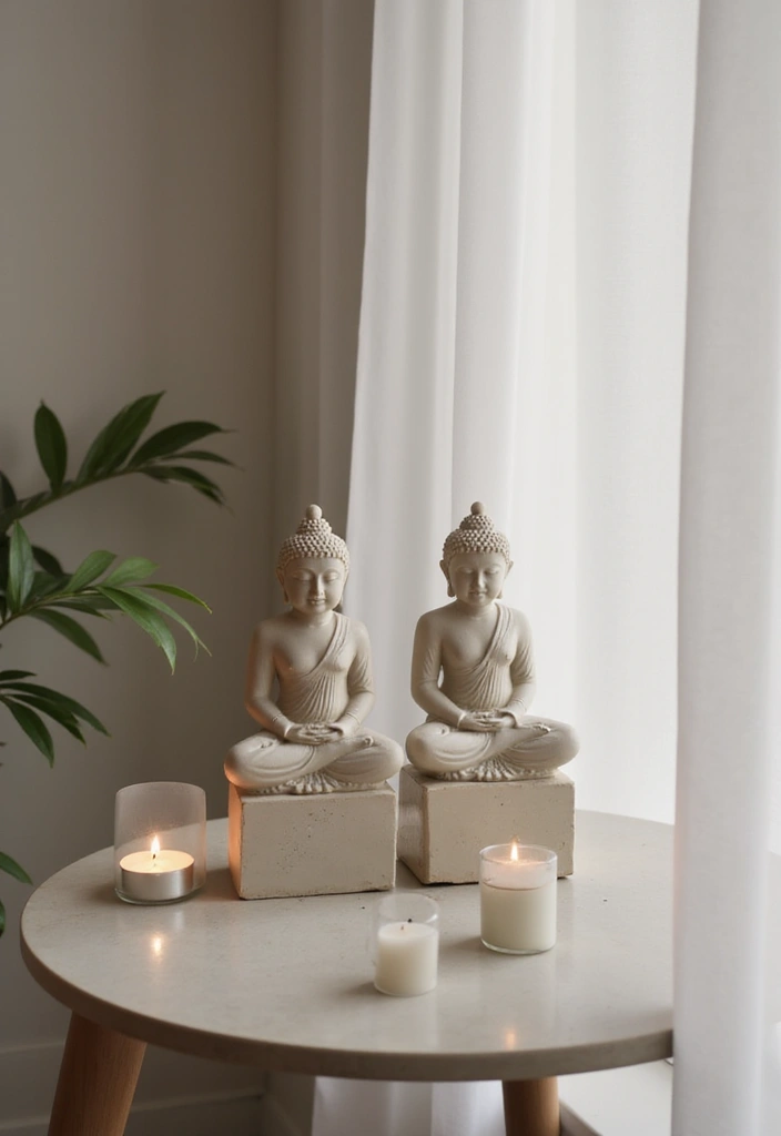 26 Buddha Candle Holder Decor Ideas for Peaceful Interiors 11 26 Buddha Candle Holder Decor Ideas for Peaceful Interiors - 5. Minimalist Buddha Candle Holders