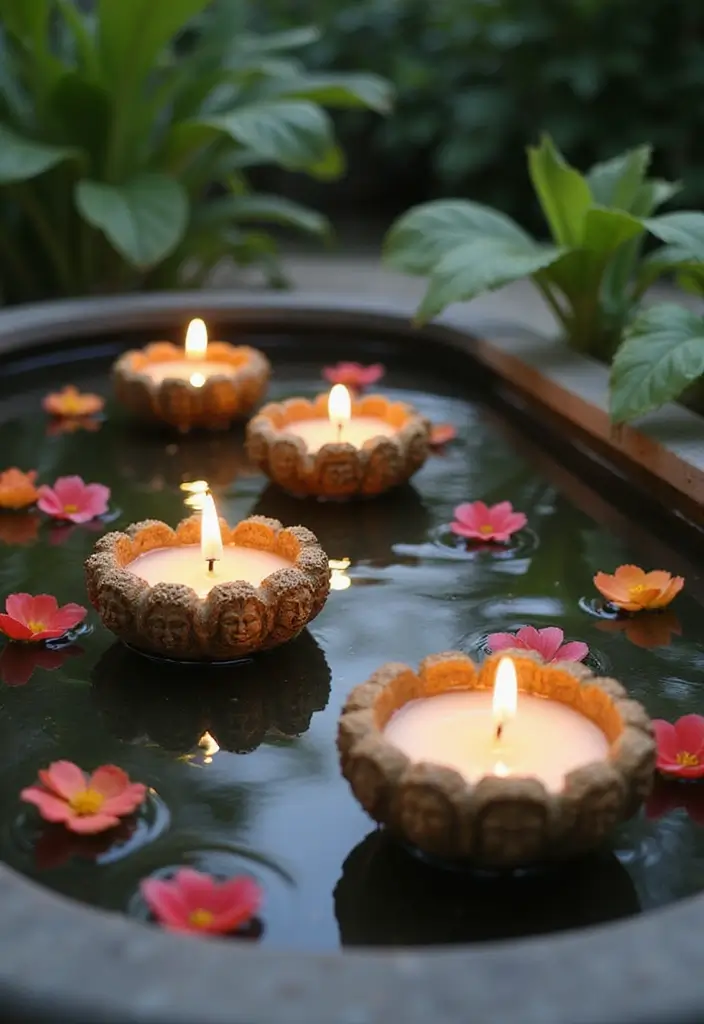 26 Buddha Candle Holder Decor Ideas for Peaceful Interiors 37 26 Buddha Candle Holder Decor Ideas for Peaceful Interiors - 9. Floating Candle Holders with Buddha Designs