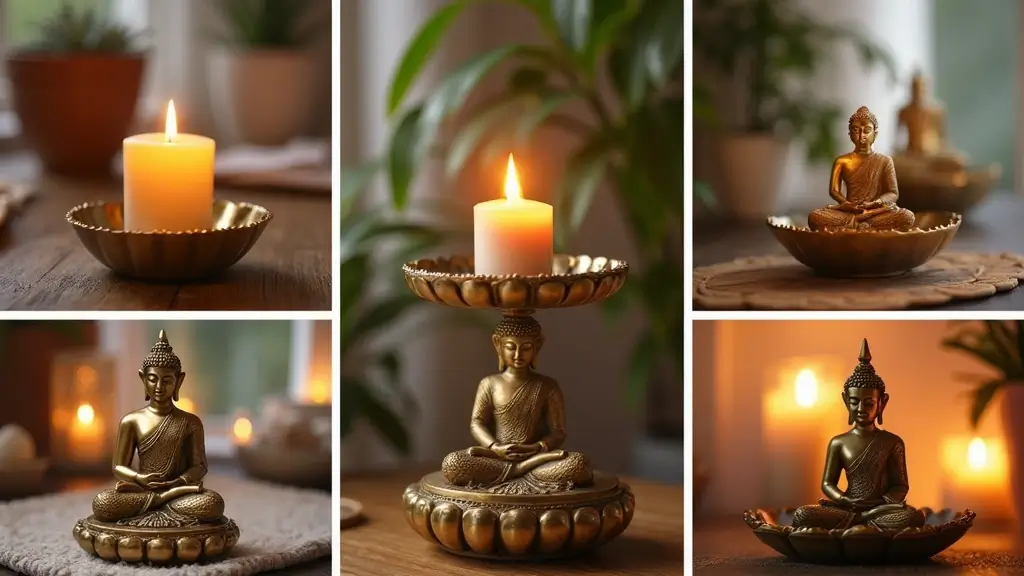 26 Buddha Candle Holder Decor Ideas for Peaceful Interiors