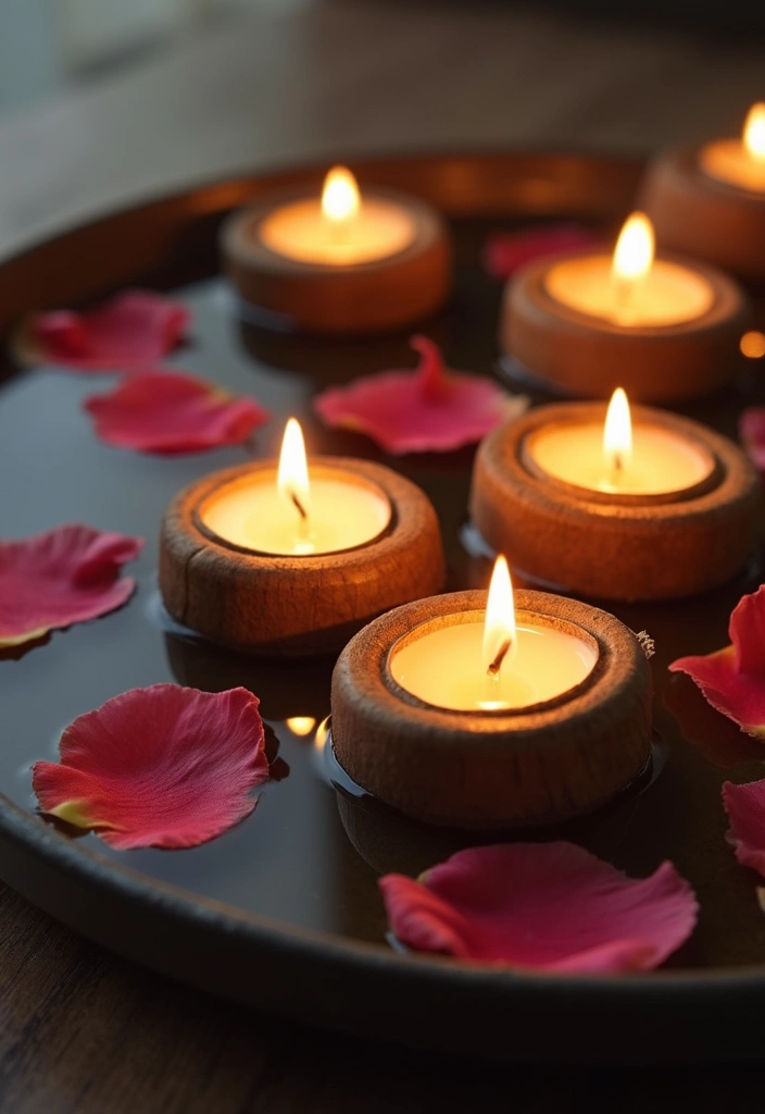 26 Wooden Candle Holder Decor Ideas for Rustic and Earthy Spaces 54 26 Wooden Candle Holder Decor Ideas for Rustic and Earthy Spaces - 10. Floating Wooden Candle Holders