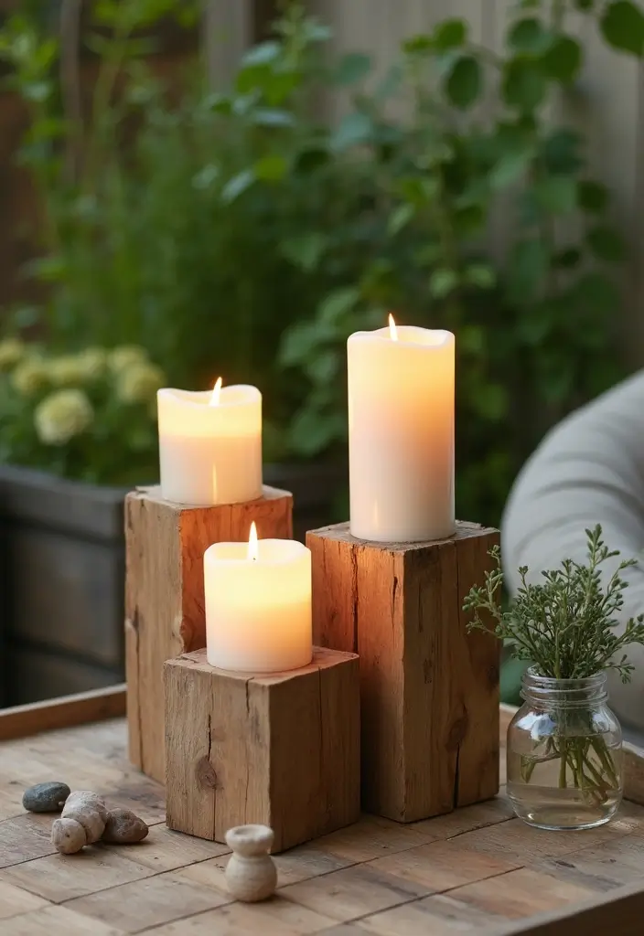 26 Wooden Candle Holder Decor Ideas for Rustic and Earthy Spaces 111 26 Wooden Candle Holder Decor Ideas for Rustic and Earthy Spaces - 19. Candle Holders Made from Pallets